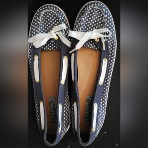 Sperry Women's Navy Polka Dot Shoes